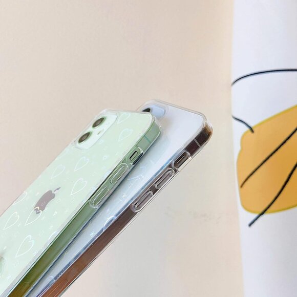 Love Heart Laser Bling Glitter Clear Compatible with iPhone 13 Case slim - Picture 3 of 6